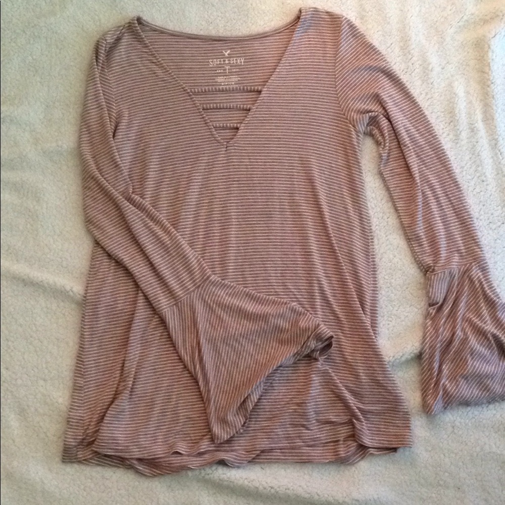AEO Long Flared Sleeve Shirt